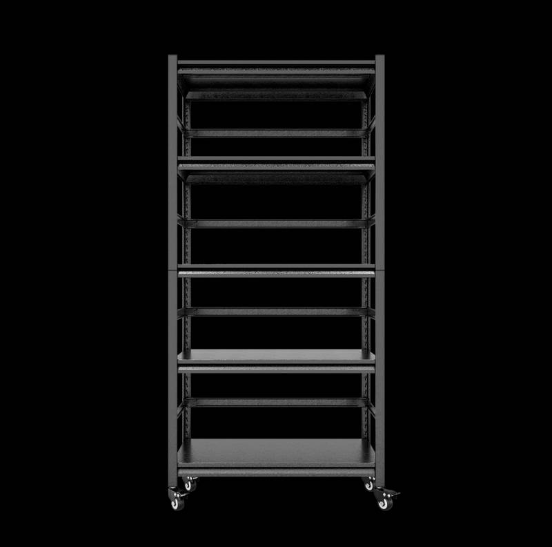 Sturdy Rolling 5-Tier Metal Shelving Unit - Perfect for Kitchen & Garage