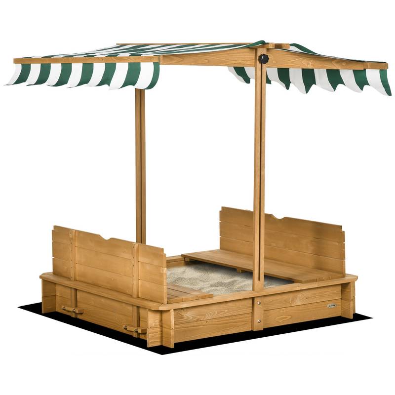 Sunnyplay Wooden Sandbox with Canopy & Bench