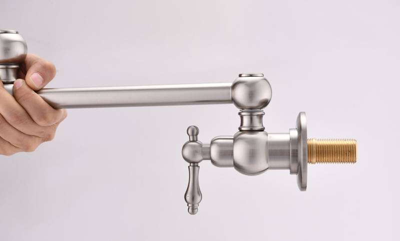 Wall-Mounted Pot Filler Faucet