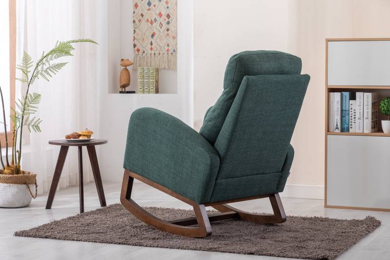 Stylish Emerald Rocking Glider Chair