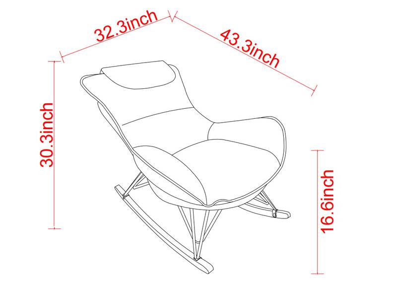 Cozy Rocking Chair - Light Green Luxe Comfort
