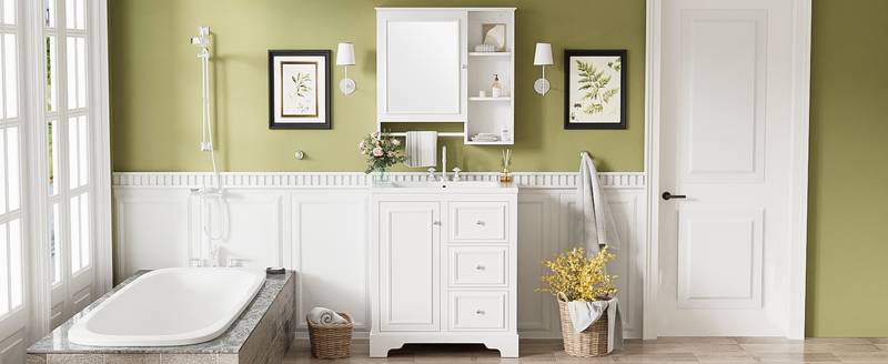 Elegant Modern Bathroom Vanity Set