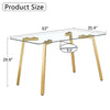 Gleaming Gold Glass Dining Table