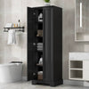 Versatile Black Storage Cabinet with Adjustable Shelves