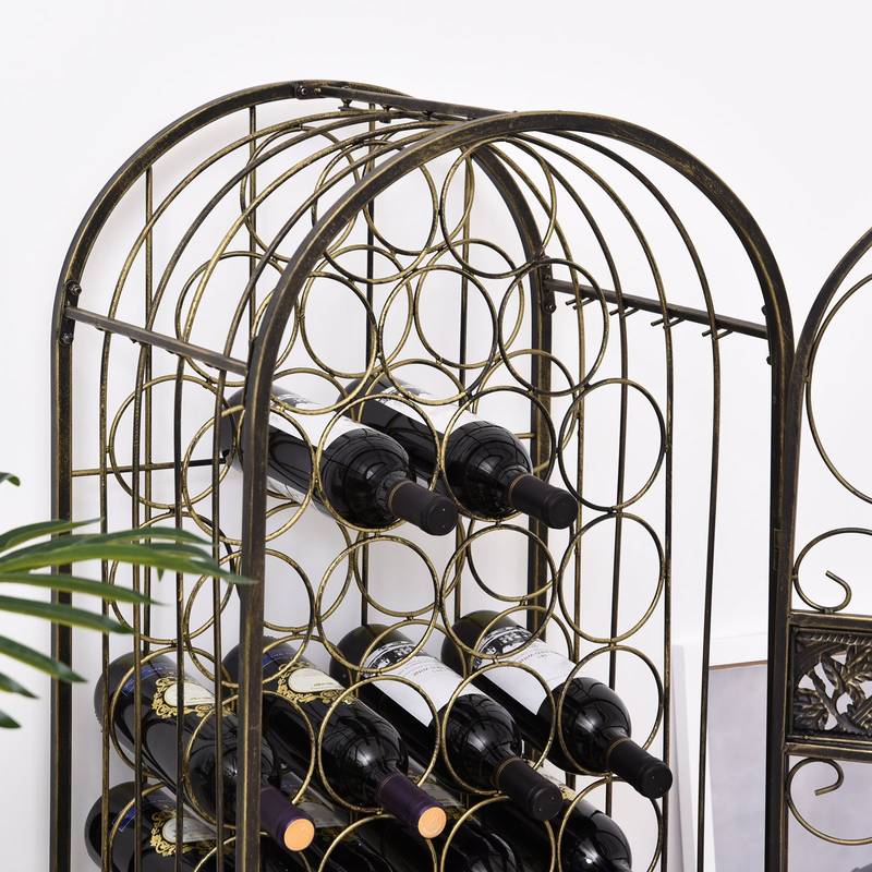 Rustic Wine Jail - Secure Antique Bronze Rack