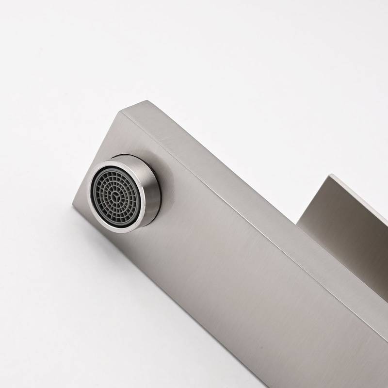 Sleek Stainless Steel Bathroom Faucet with Deckplate and Drain