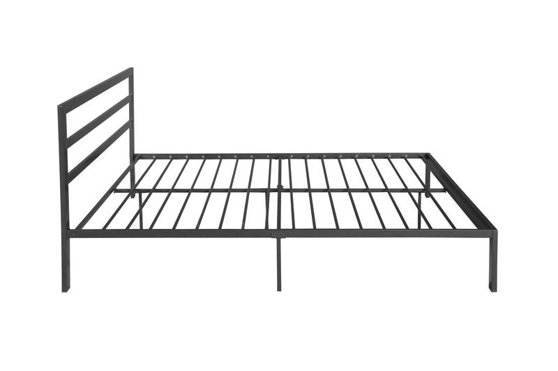 Chic Charcoal Queen Bed Frame with Headboard