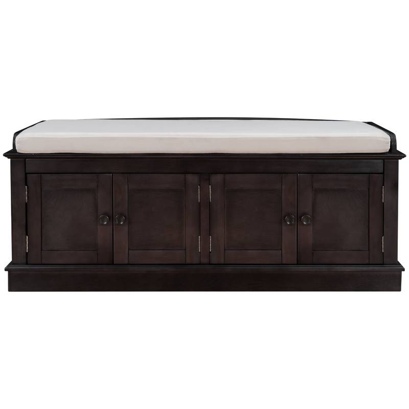 Cozy Shoe Storage Bench with Cushioned Top