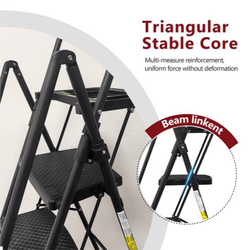 SmartStep Folding Ladder with Tool Tray & Non-Slip Pedals