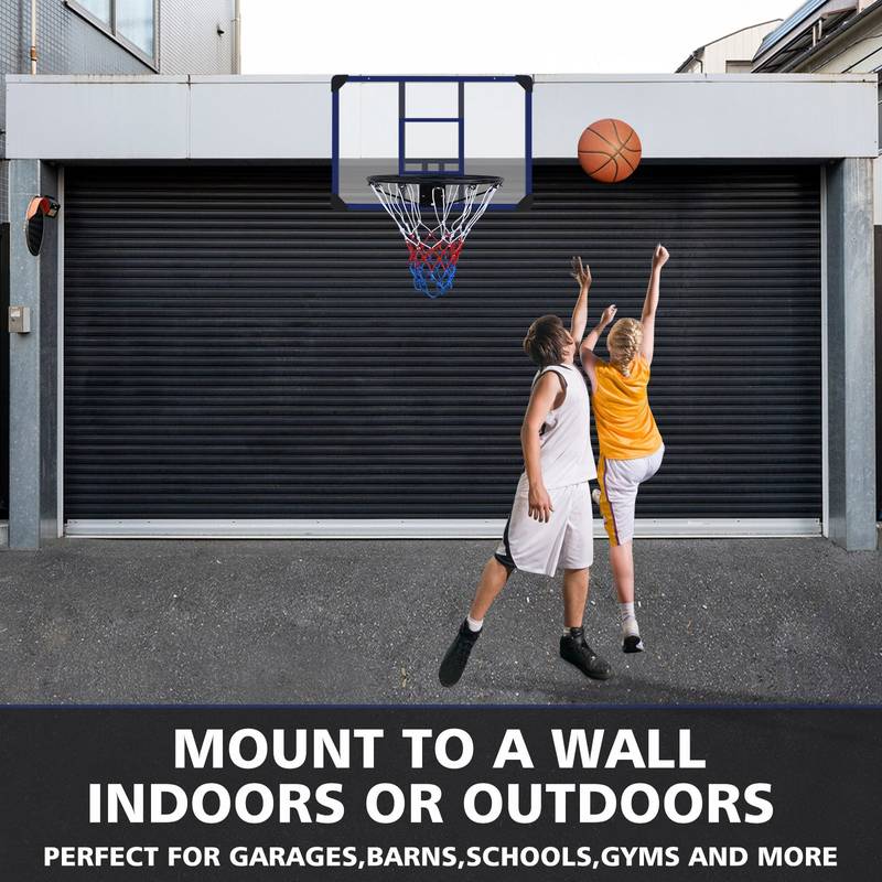 Foldable Indoor-Outdoor Basketball Hoop with Shatterproof Back