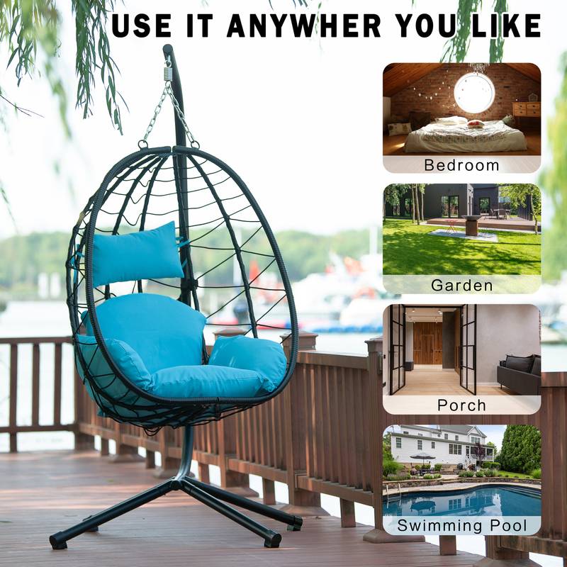 Cozy Egg Swing Chair with Stand
