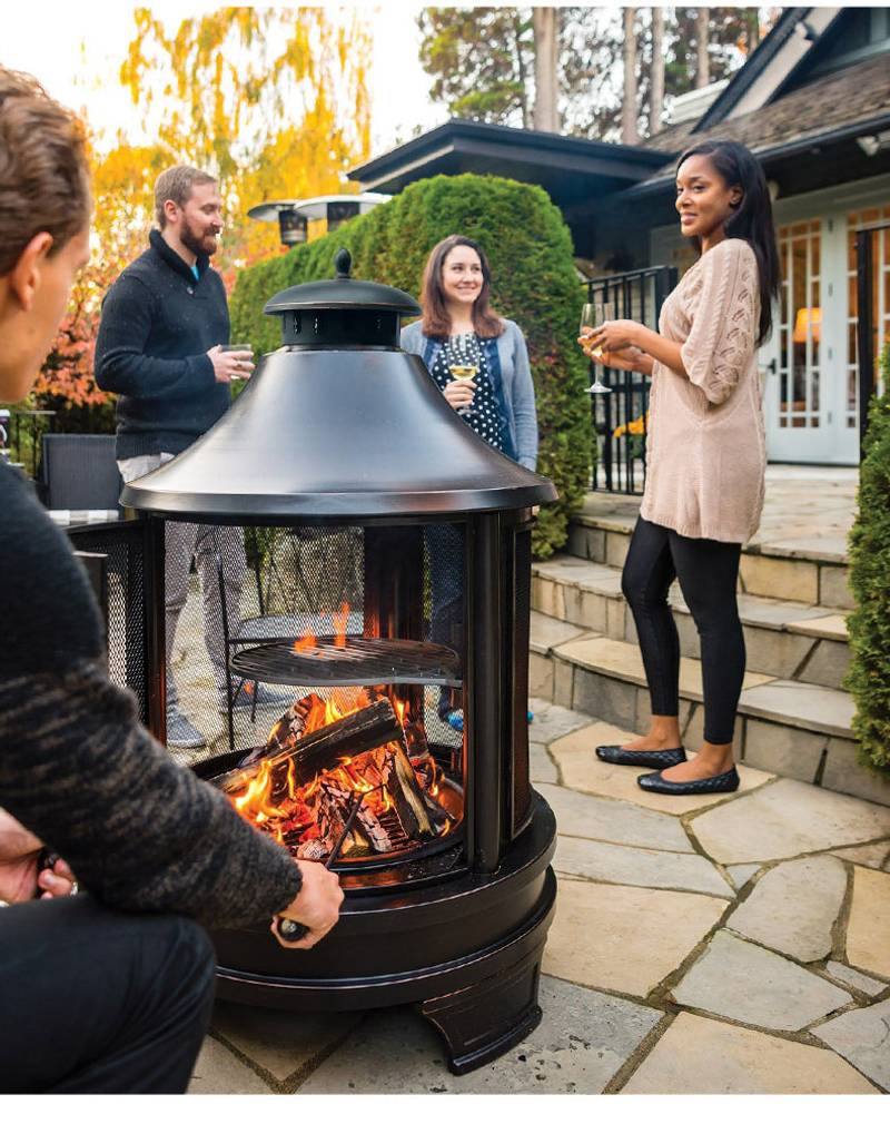 Cozy Two-in-One Outdoor Fire Pit & Heater