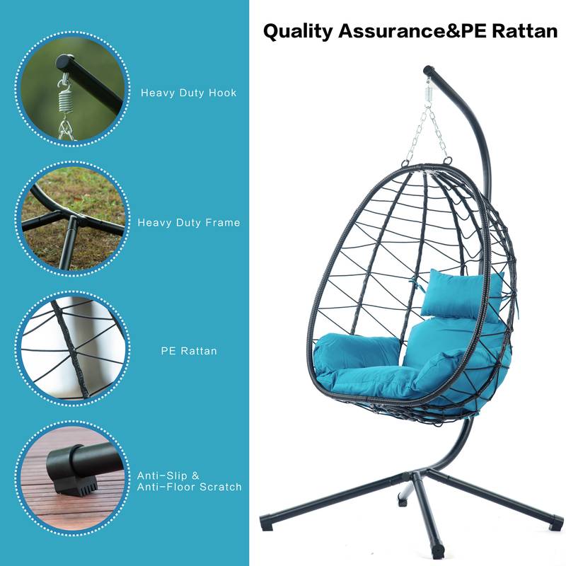 Cozy Egg Swing Chair with Stand
