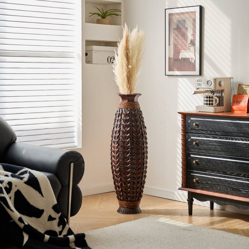 Elegant Bamboo Floor Vase for Stylish Flower Displays