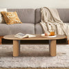 Natural Wood Tapered Coffee Table