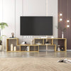 Chic Oak L-Shaped TV Stand & Bookcase