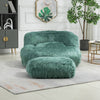 ChillNest Bean Bag Chair with Ottoman - Relax in Style! (Mint Green)