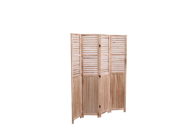 Natural Wood Folding Room Divider