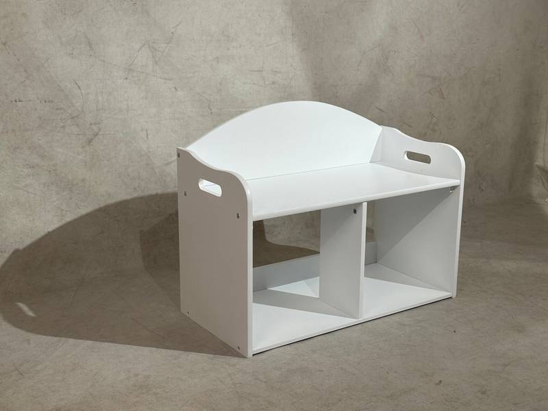 Whimsical Wooden Toy Chest & Bench with Fabric Drawers