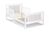 Cozy Convertible Toddler Bed in White & Gray