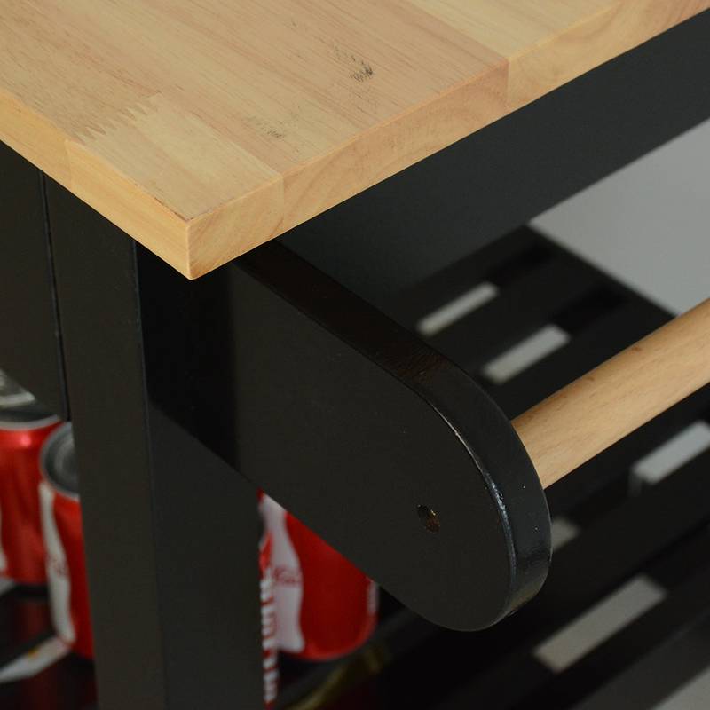 Stylish Mobile Kitchen Island with Lockable Wheels