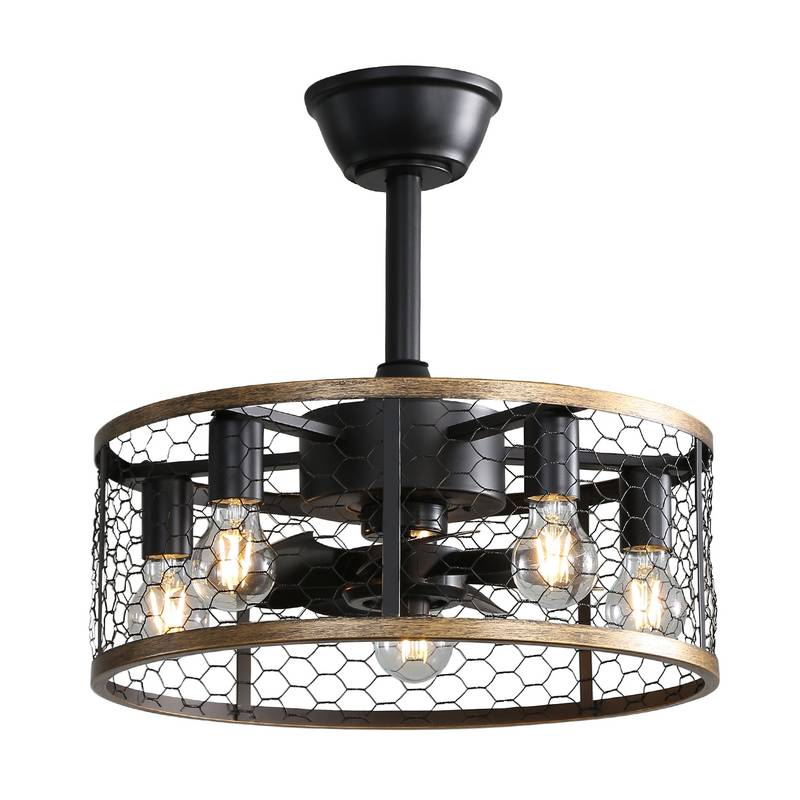 Cozy Caged Ceiling Fan with Remote