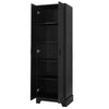 Versatile Black Storage Cabinet with Adjustable Shelves