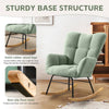 Cozy Teddy Rocker - Modern Accent Chair in Light Green