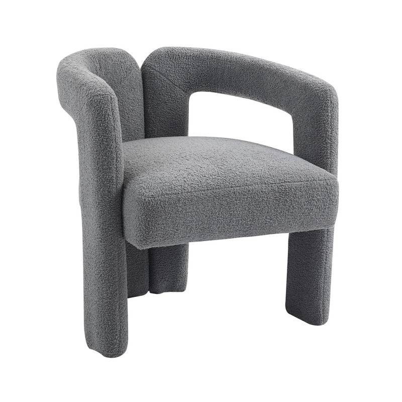 Cozy Grey Teddy Dining Chair