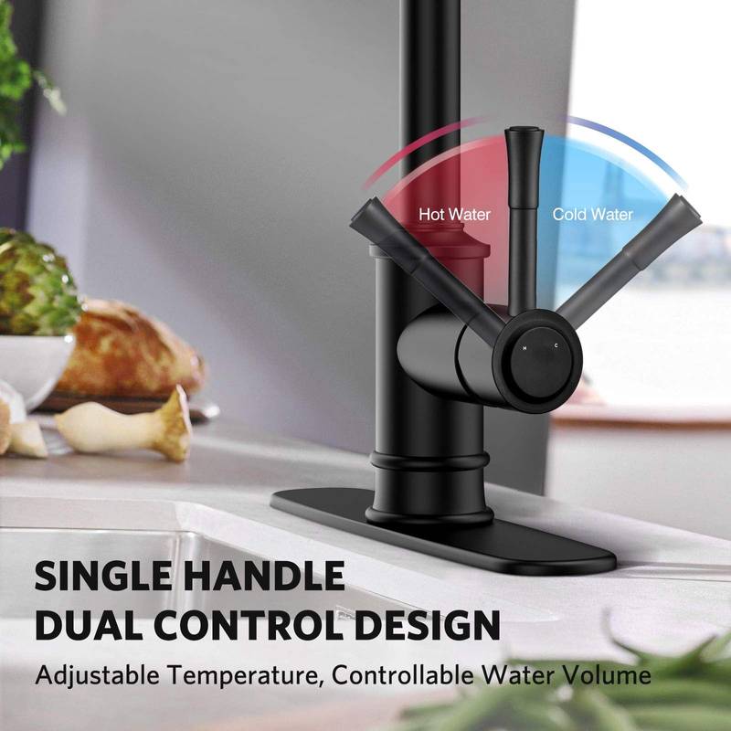 Versatile Pull-Down Kitchen Faucet with 3 Spray Modes