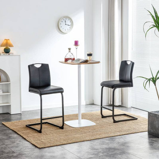 Sleek Black Barstool Duo