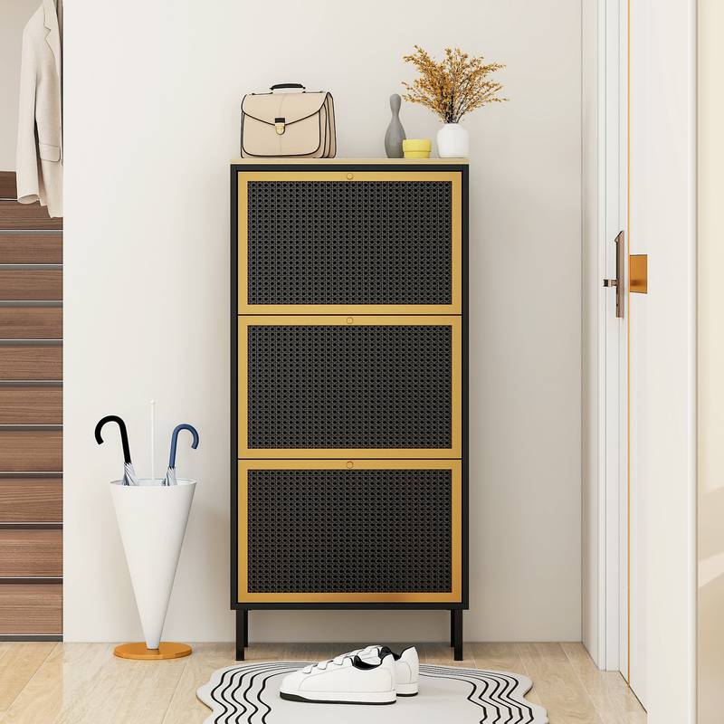 Chic Metal Shoe Rack for Entryway