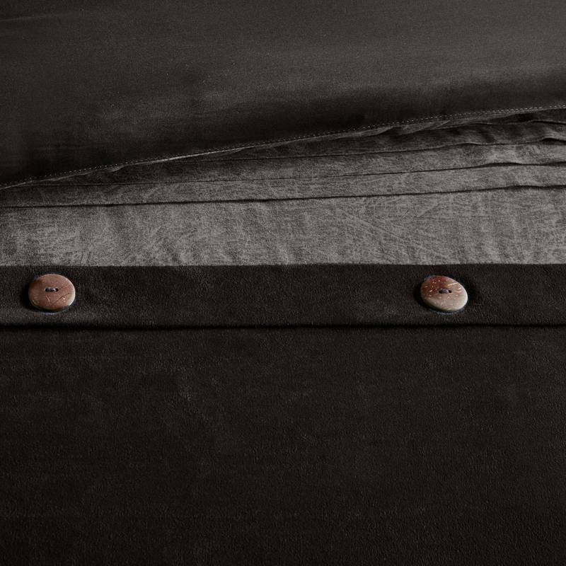Cozy Grey Faux Suede King Comforter Set