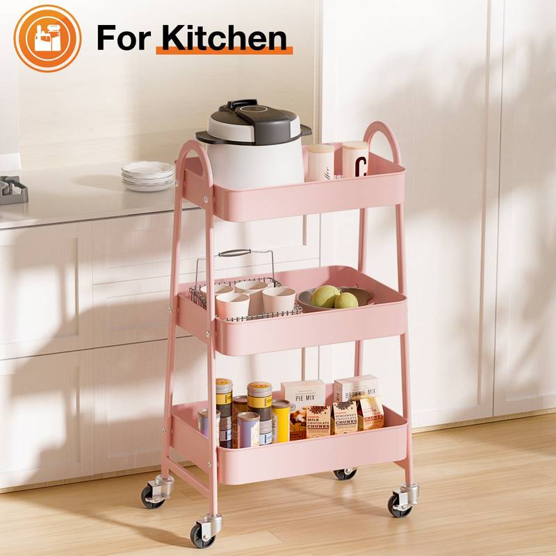 Versatile Rolling Cart - Stylish Storage for Every Room