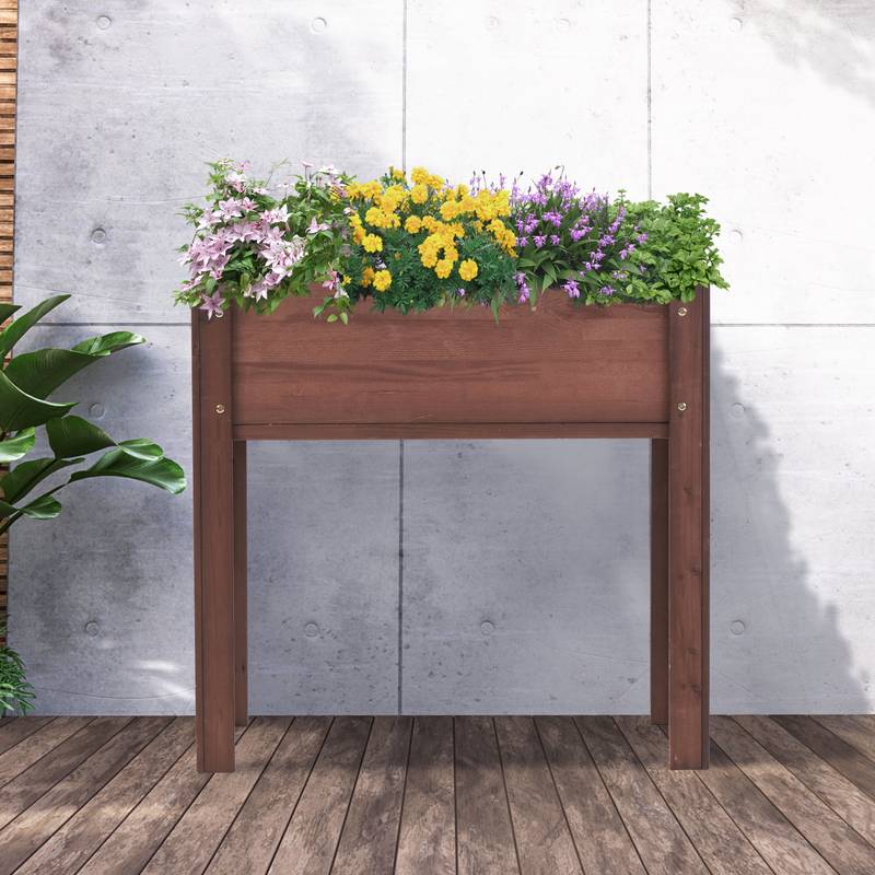Elevated Wooden Garden Bed - Perfect for Growing Plants and Herbs