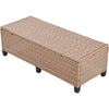 Cozy Rattan Patio Sofa Set with Extendable Tables
