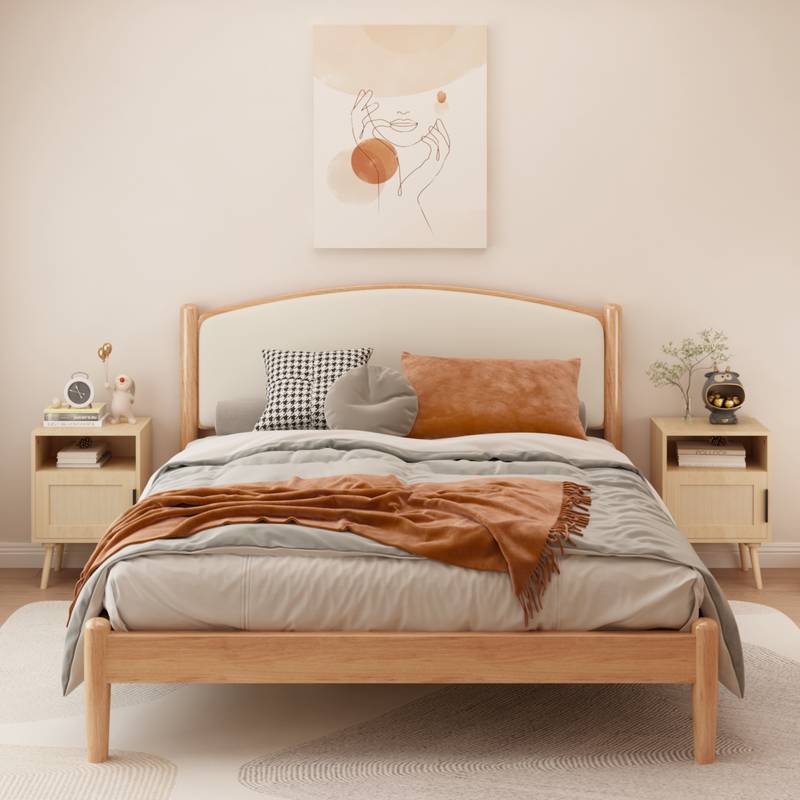 Chic Rattan Nightstand with Open Shelf - Perfect for Small Spaces