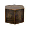 Chic Hexagon Wood Coffee & Side Table Set