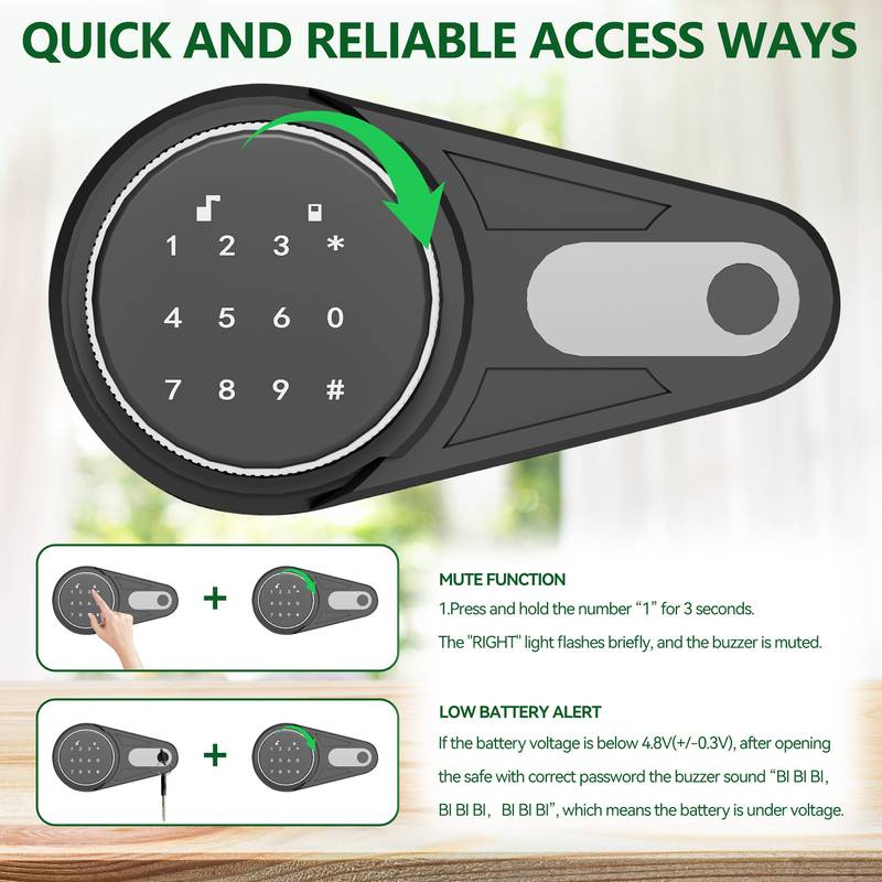 Secure Drop Safe Box with Silent Deposit and Digital Lock