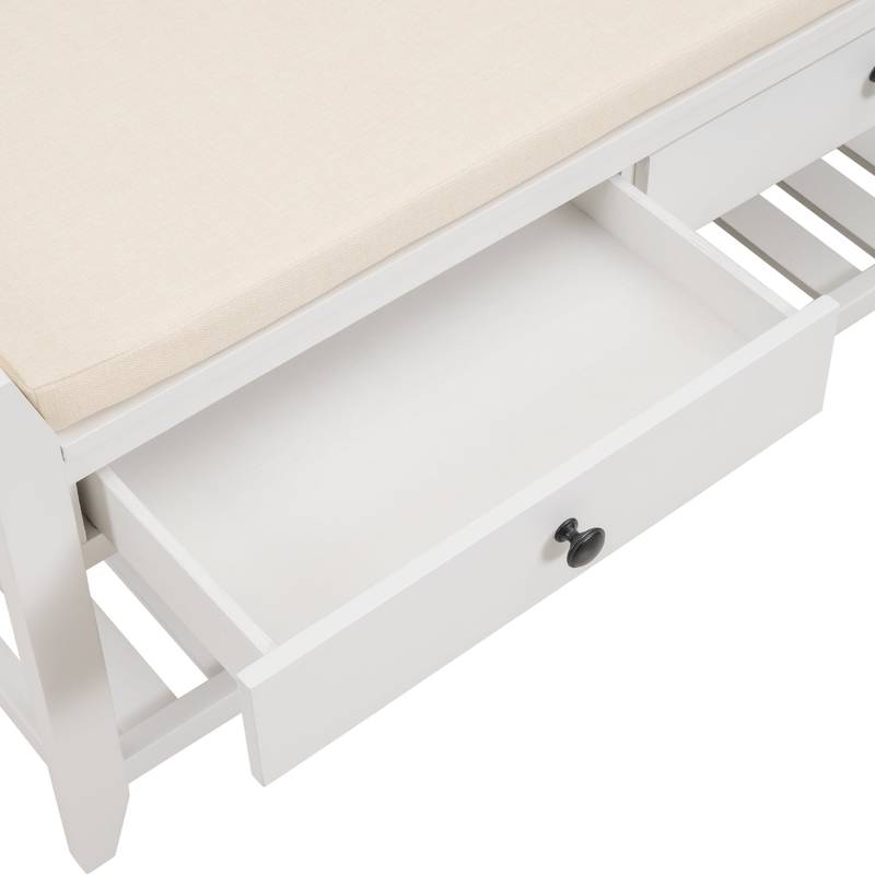 Stylish Storage Bench with Cushion
