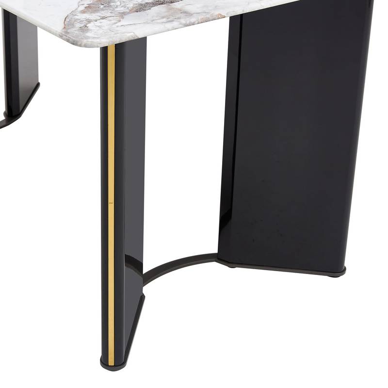 Chic Marble-Look Dining Table