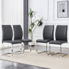 Sleek Gray Arch Dining Chairs - Set of 4
