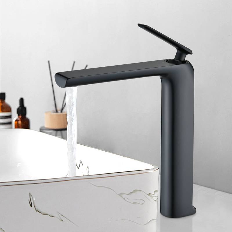 Sleek Matte Black Bathroom Faucet