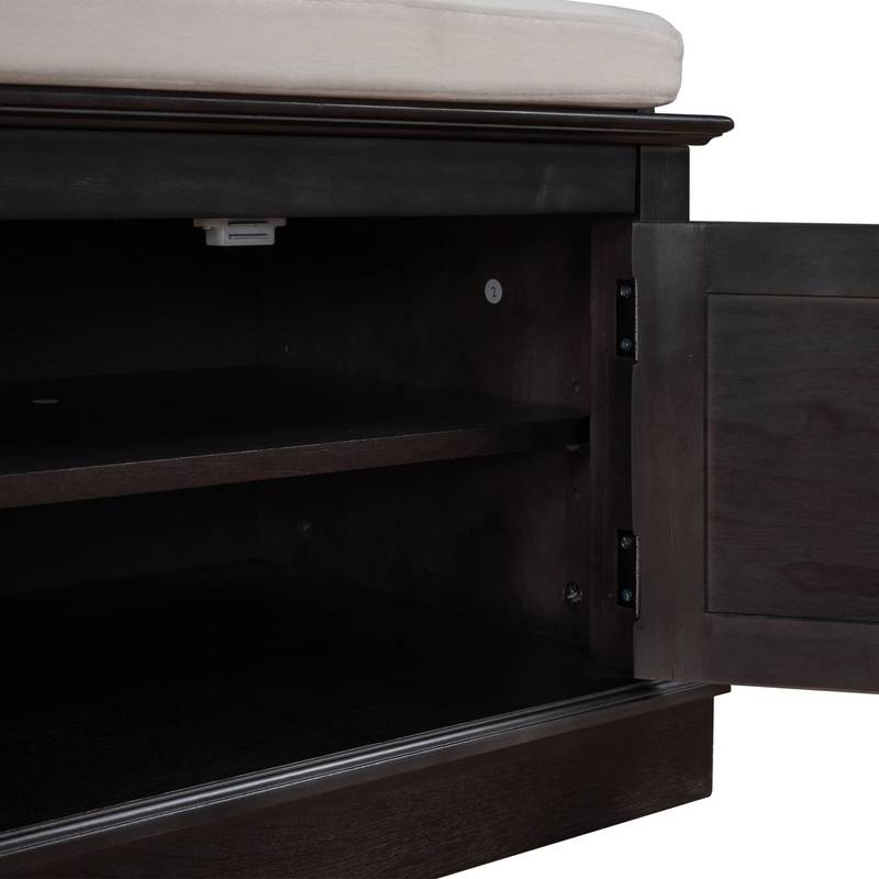 Cozy Shoe Storage Bench with Cushioned Top