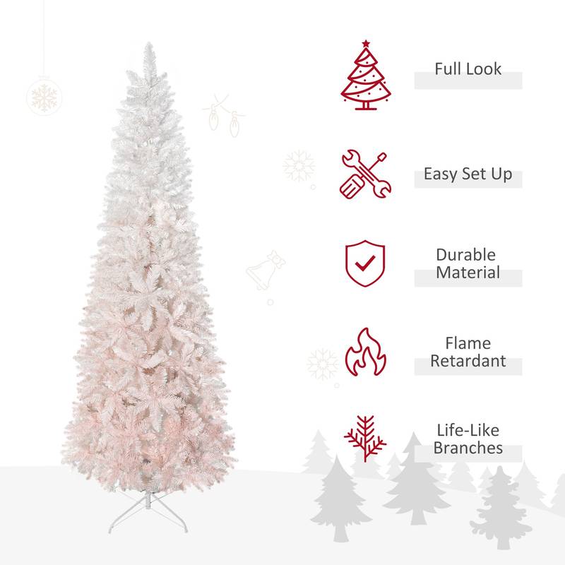 Charming Pink & White Pencil Christmas Tree