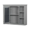 Sleek Wall-Mounted Mirror Cabinet with Open Shelves