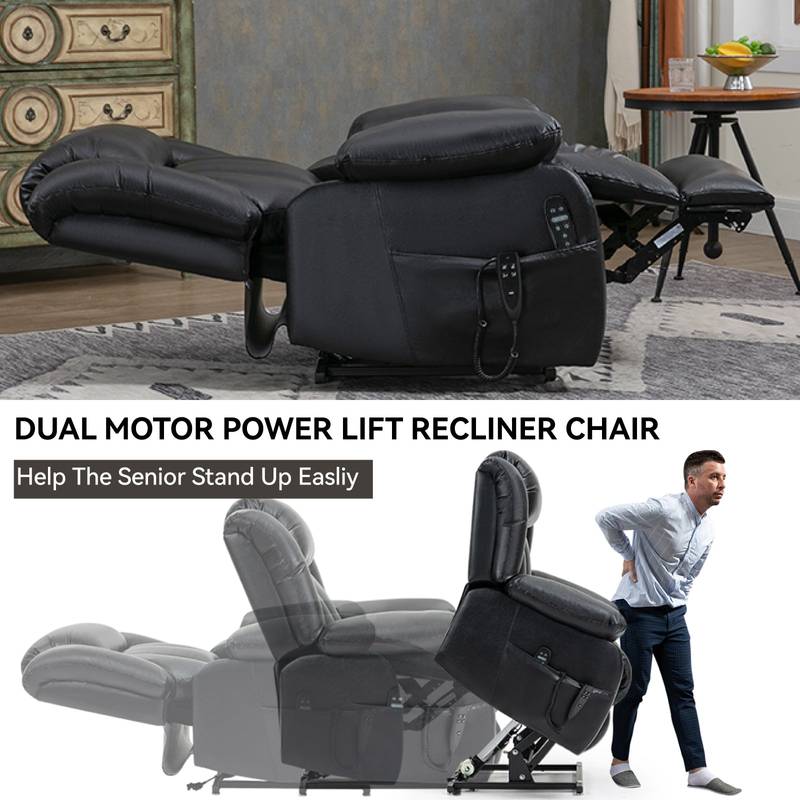 Ultimate Comfort Leather Recliner with Massage & Heat