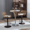 Chic Adjustable Bar Stools - Set of Two in Beige