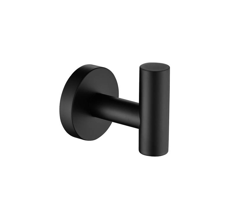 Sleek Black Wall Hooks - No Drill, Stylish & Functional!