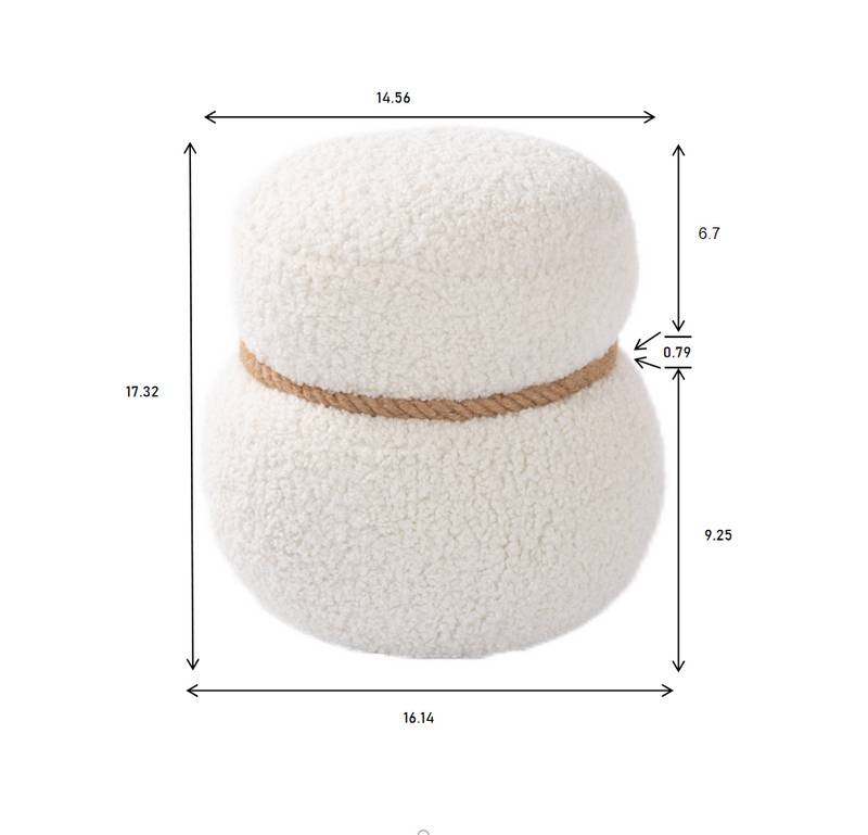 Snowman Plush Stool - Playful & Cute Seating for Any Space
